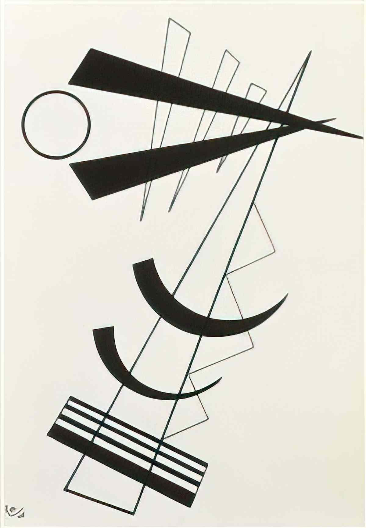 wassily kandinsky weiss Art A4 Photo Print