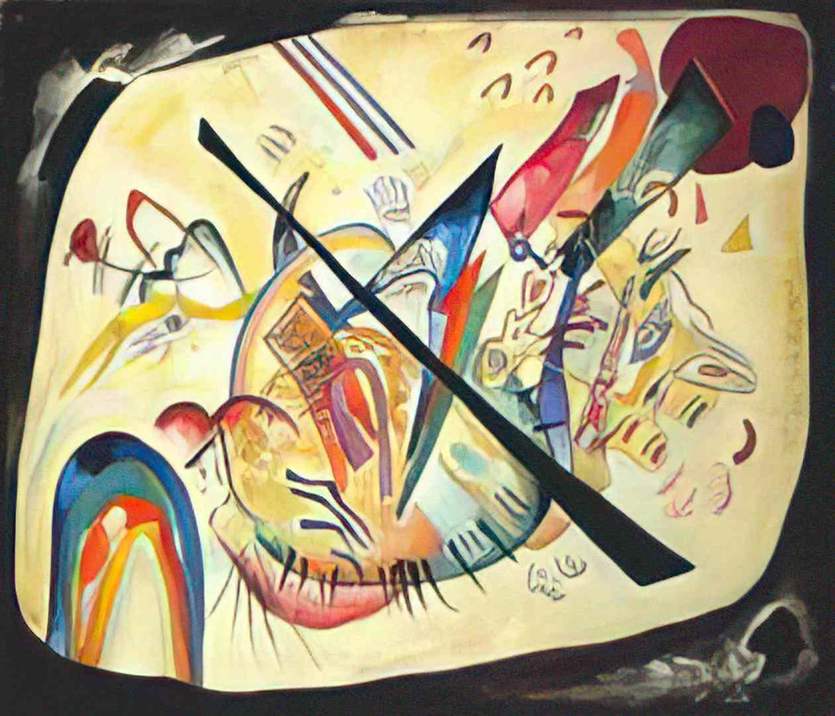 wassily kandinsky white oval 1919 Art A4 Photo Print