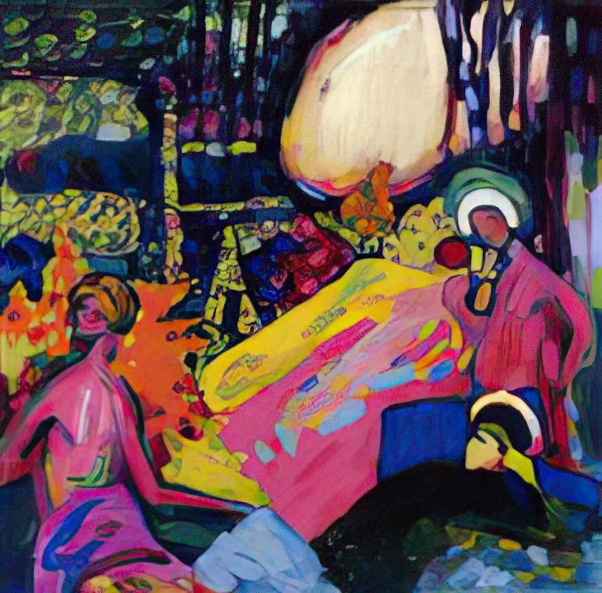wassily kandinsky white sound 1908 Art A4 Photo Print