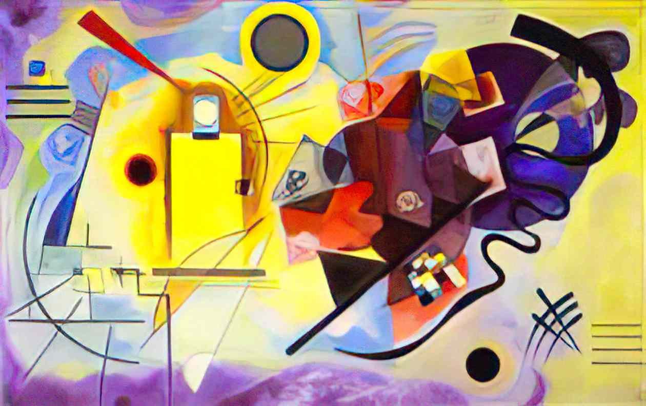 wassily kandinsky yellow red blue 1925 Art A4 Photo Print