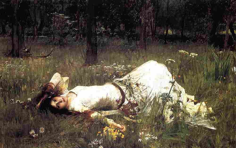 water Ophelia Art A4 Photo Print