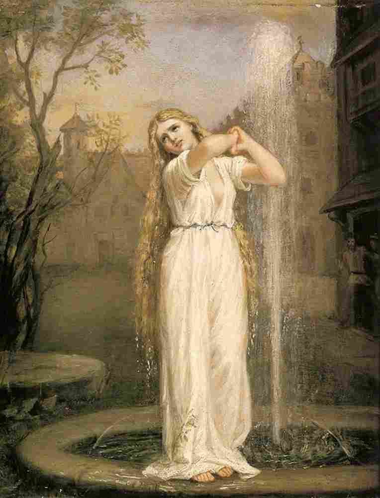 water Undine Art A4 Photo Print
