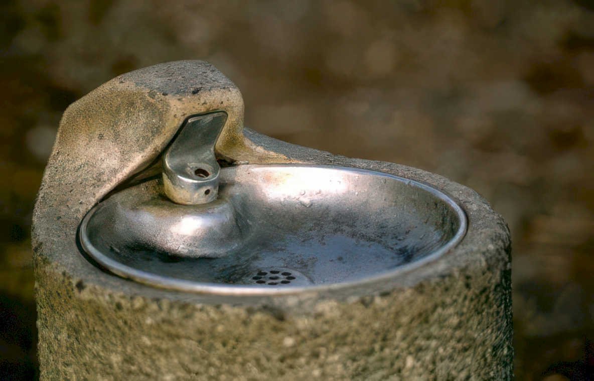 water fountain basin Vintage A4 Photo Print