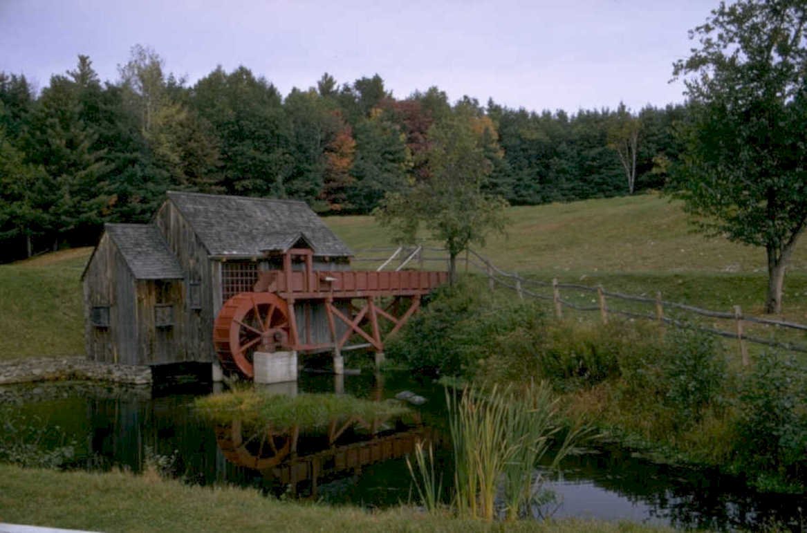 water mill pond 1980s 1990s A4 Photo Print