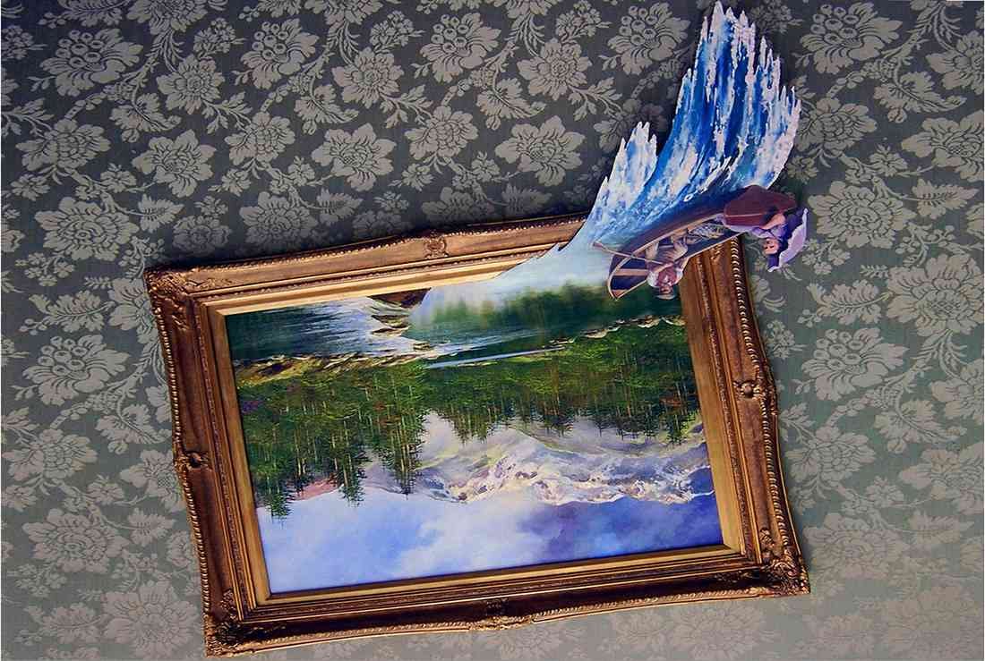 water painting spill BANksy A4 Photo Print