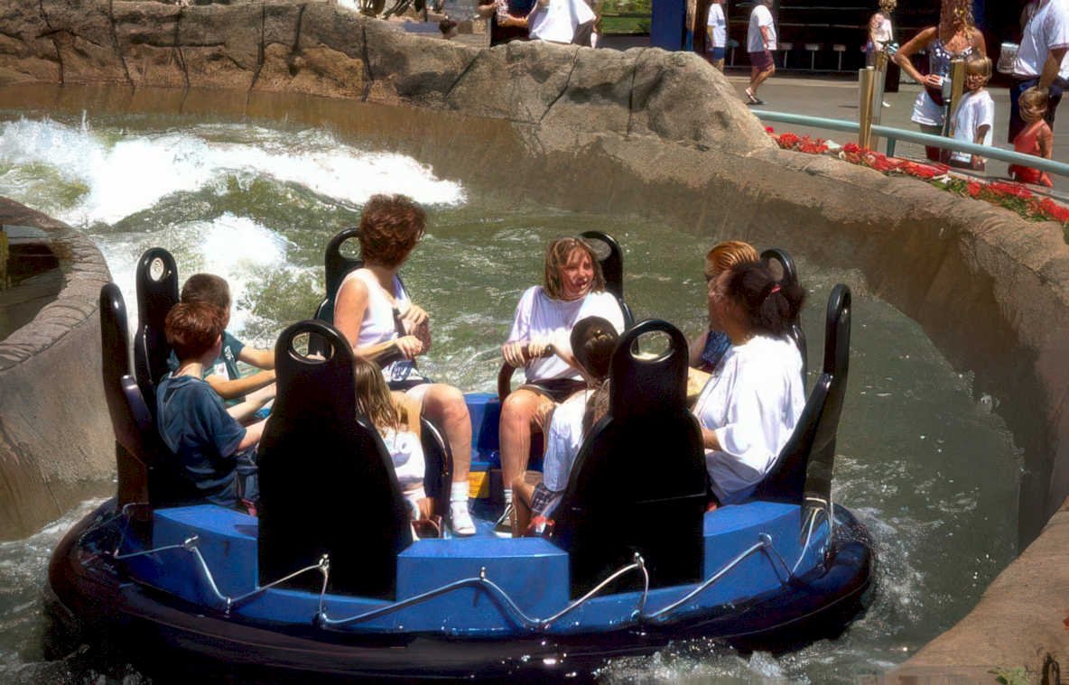 water raft sixflags Vintage A4 Photo Print