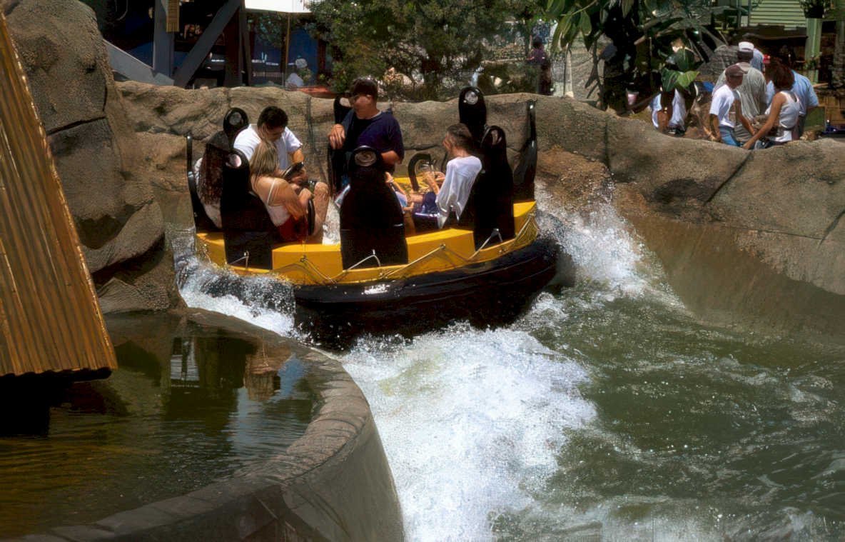 water raft splash Vintage A4 Photo Print
