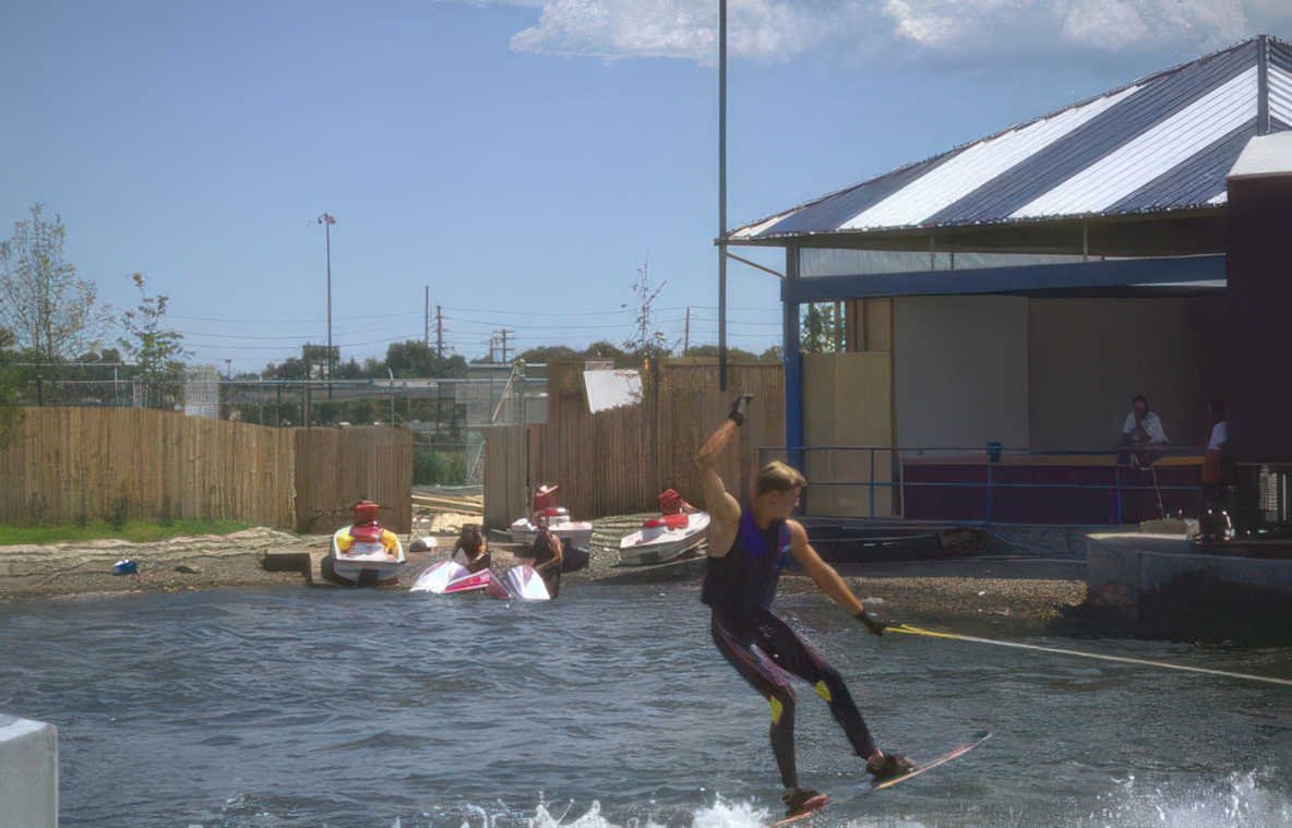 water ski jump Vintage A4 Photo Print