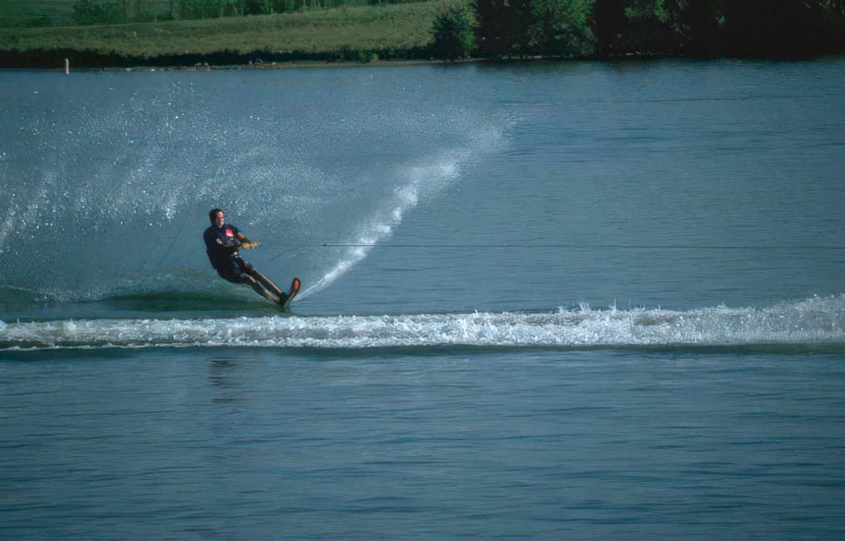water skier jump 2 Vintage A4 Photo Print