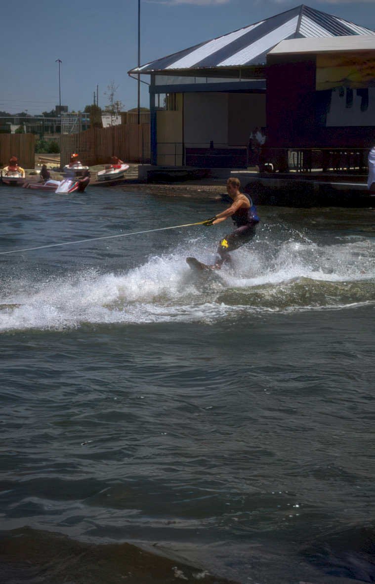 water skiing action 2 Vintage A4 Photo Print