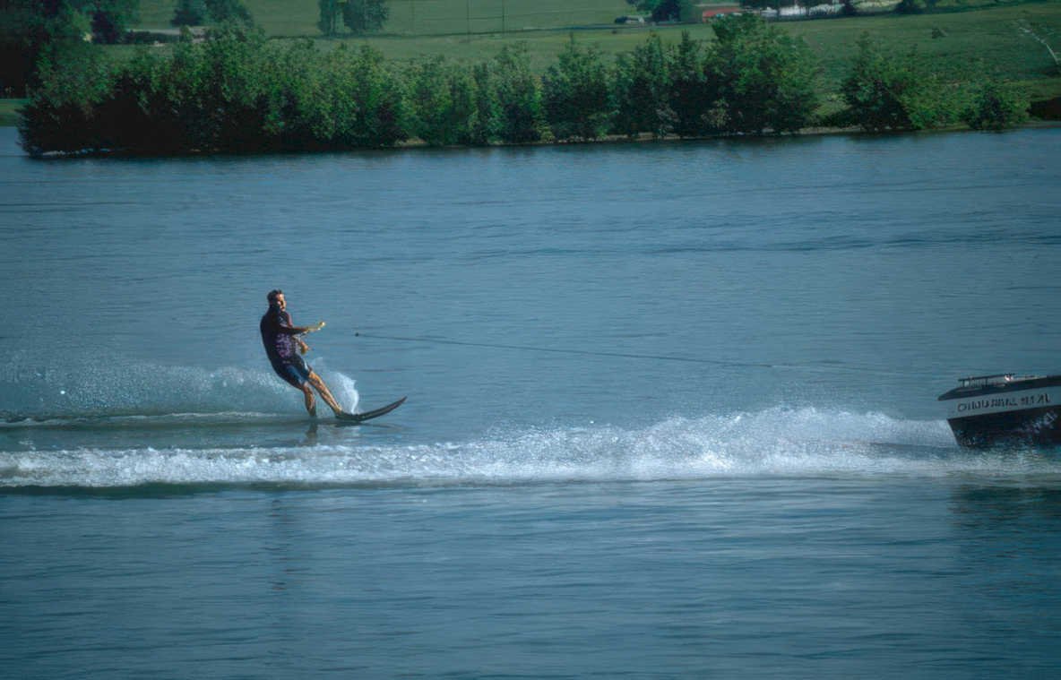 water skiing skier Vintage A4 Photo Print