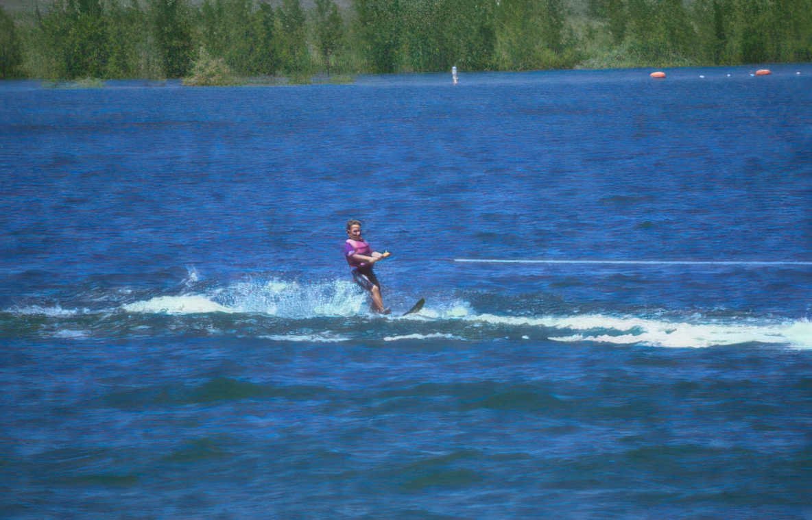 water skiing wakeboard Vintage A4 Photo Print