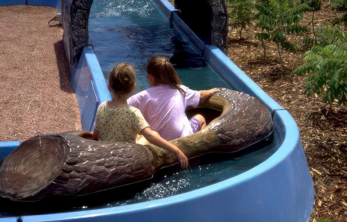water slide girls 2 Vintage A4 Photo Print