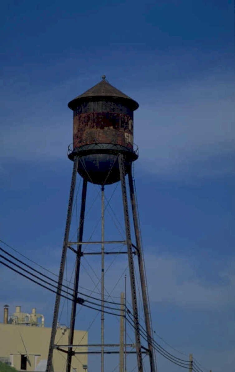 water tower sun 1980s 1990s A4 Photo Print
