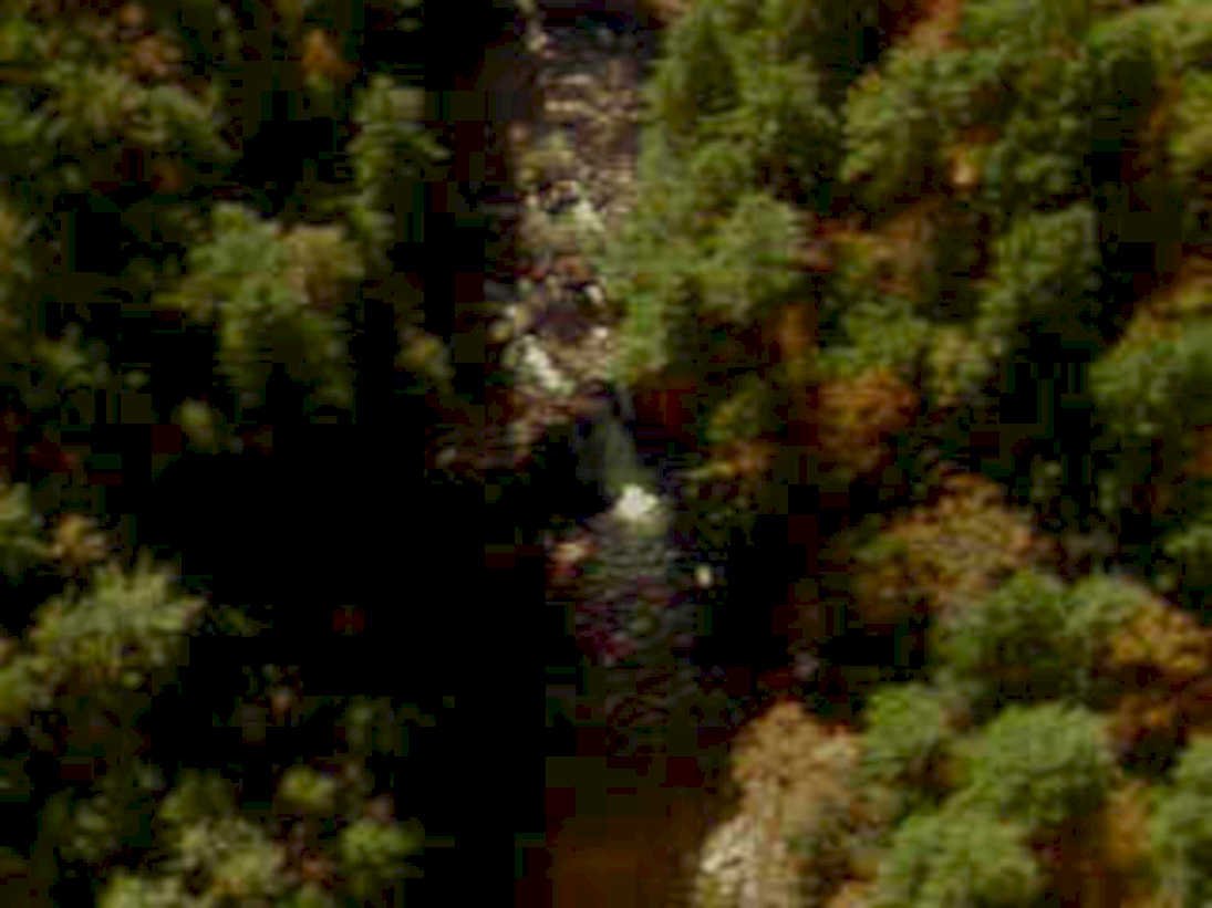 waterfall autumn forest 11980s 1990s A4 Photo Print