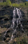 waterfall black rock 1980s 1990s A4 Photo Print