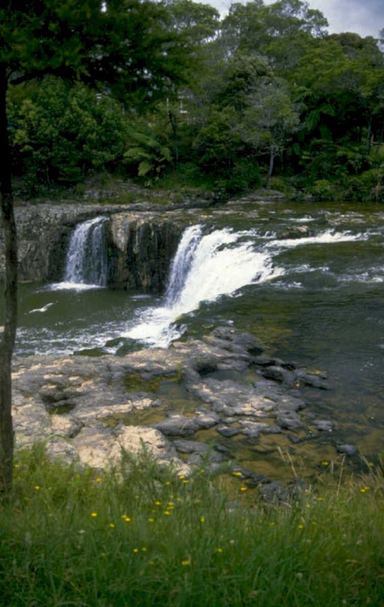 waterfall blue river 1980s 1990s A4 Photo Print