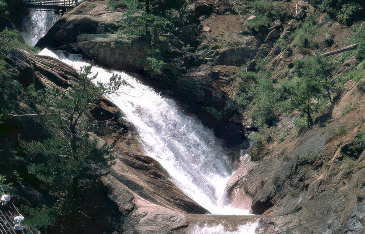 waterfall cascade bridge Vintage A4 Photo Print