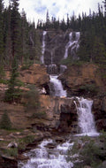 waterfall cascade forest 1980s 1990s A4 Photo Print
