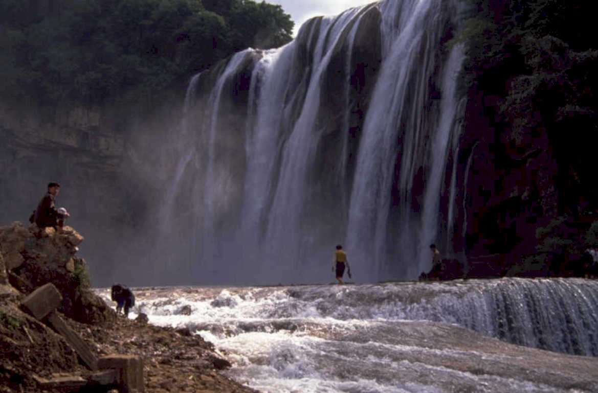 waterfall cascade landscape 1980s 1990s A4 Photo Print