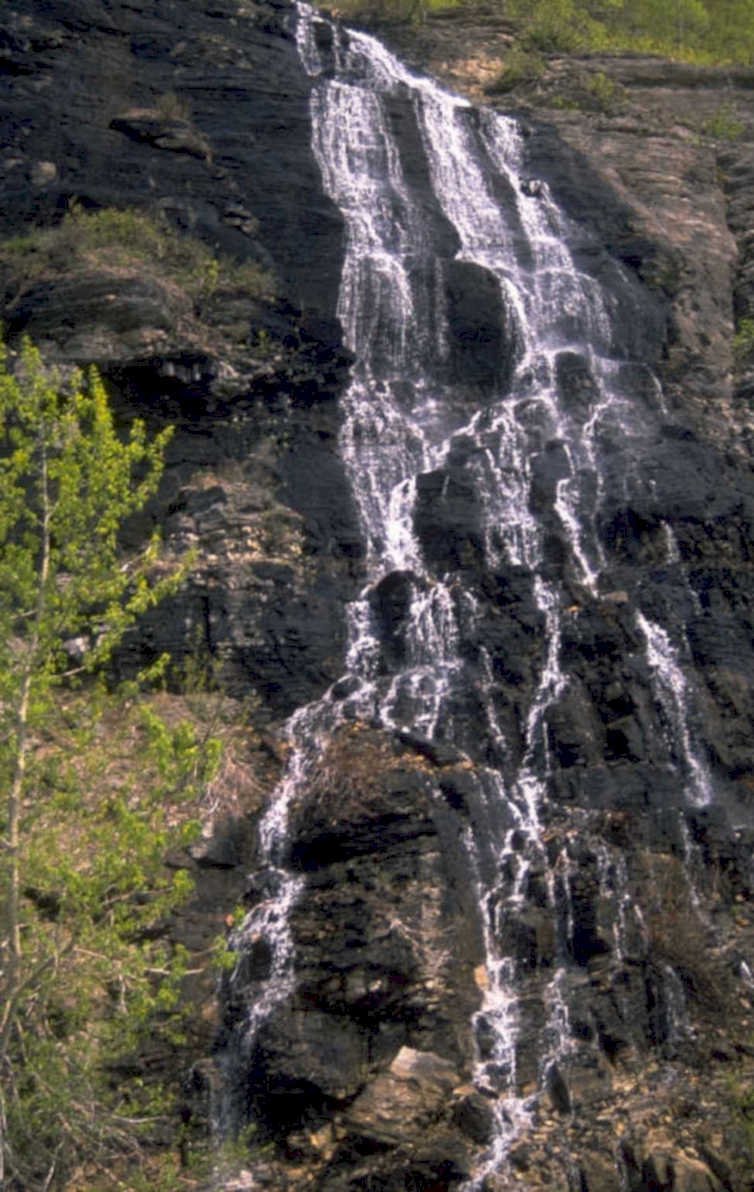 waterfall cascade mountains 1980s 1990s A4 Photo Print 42