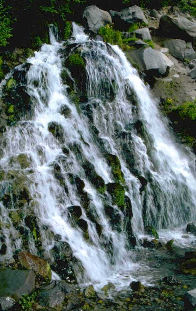 waterfall cascade rocks 1 1980s 1990s A4 Photo Print