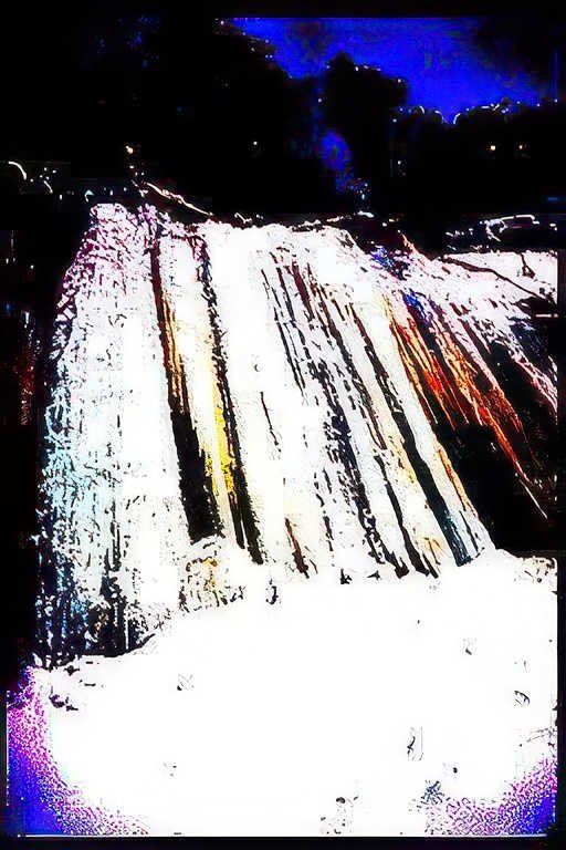 waterfall cascade rocks 1 Vintage A4 Photo Print
