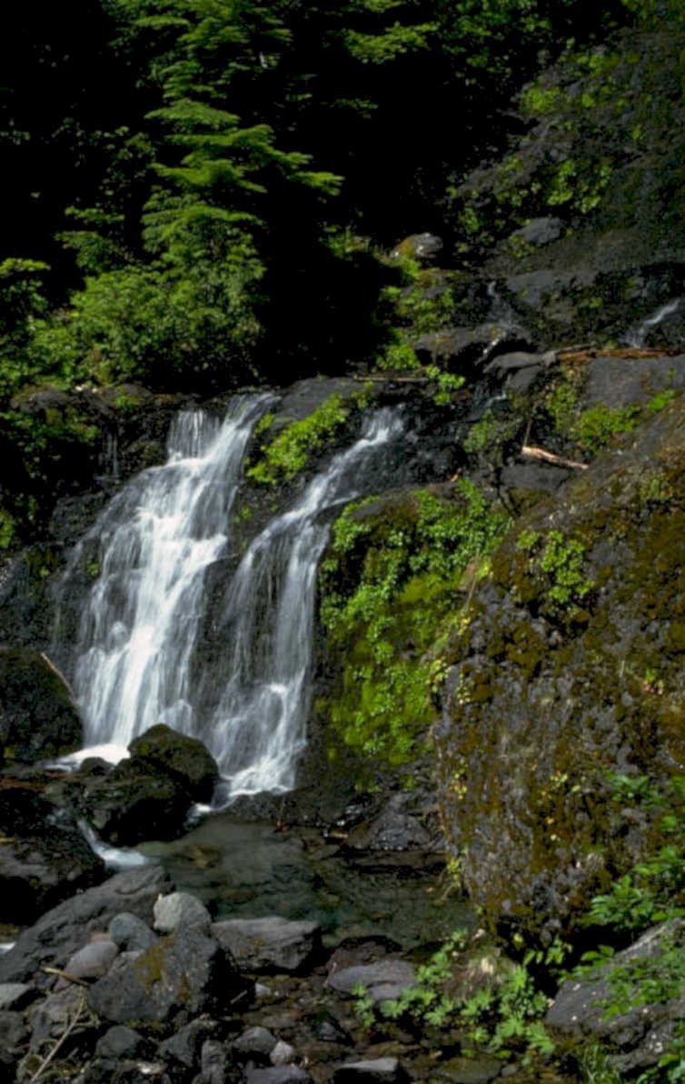 waterfall cascade rocks 2 1980s 1990s A4 Photo Print