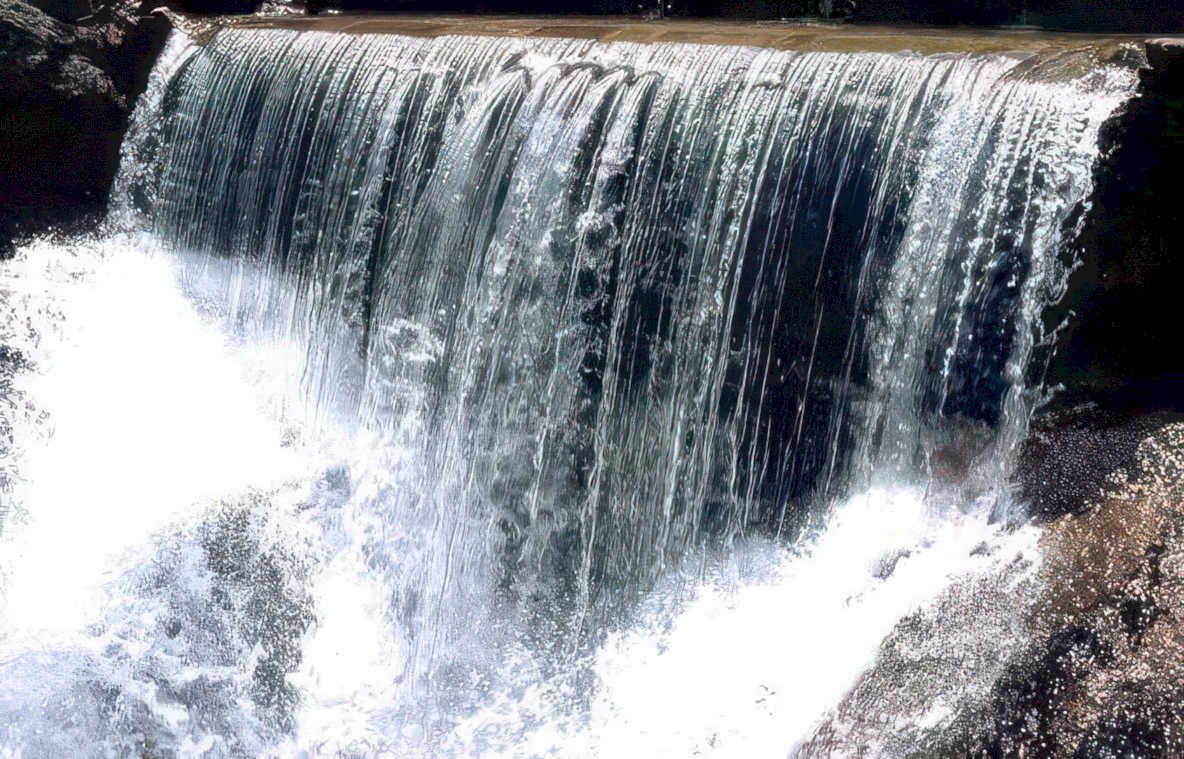 waterfall cascade rocks 5 Vintage A4 Photo Print