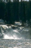 waterfall cascade yellowstone Vintage A4 Photo Print