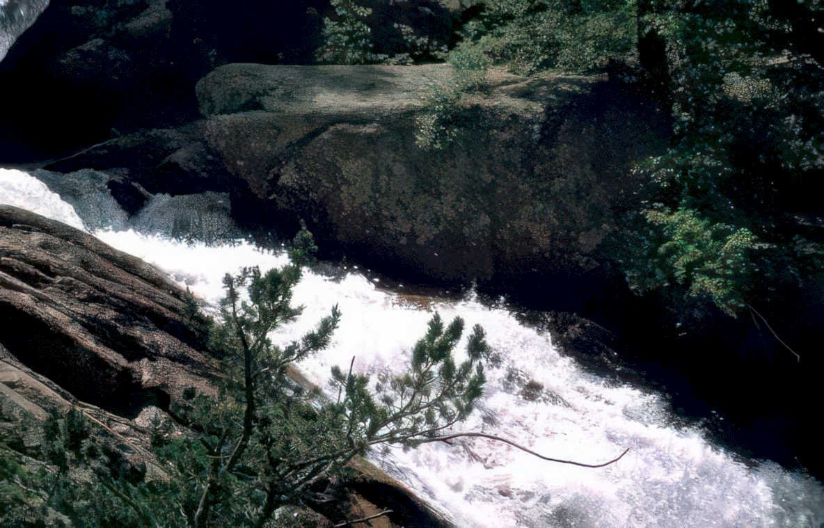 waterfall cascade yosemite Vintage A4 Photo Print