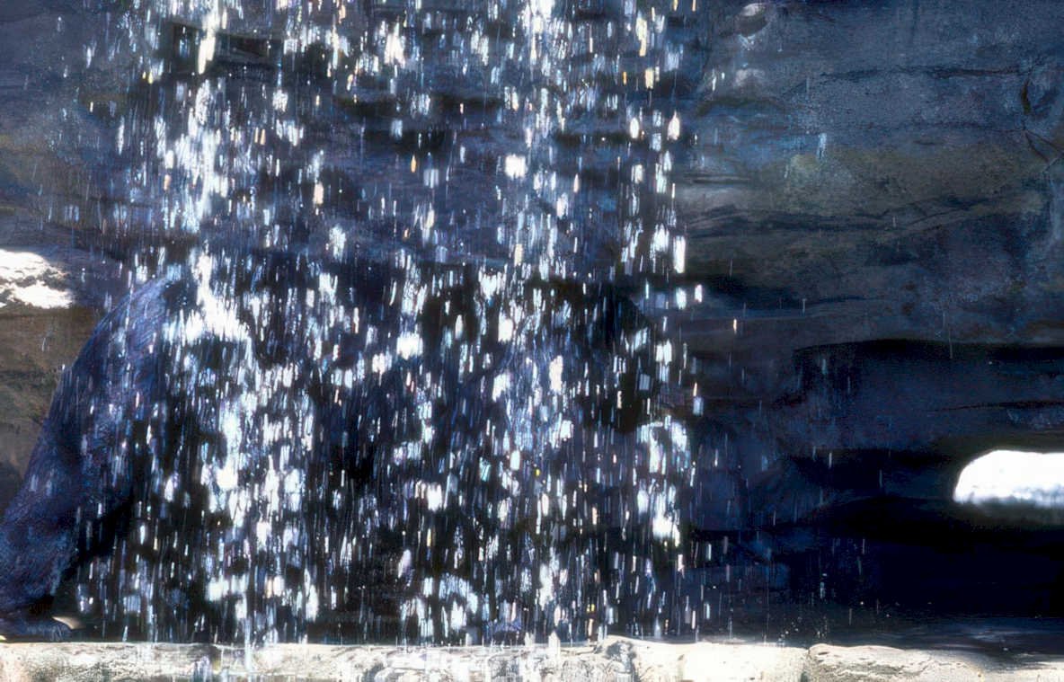waterfall cave stone Vintage A4 Photo Print
