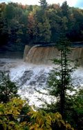 waterfall falls autumn Vintage A4 Photo Print