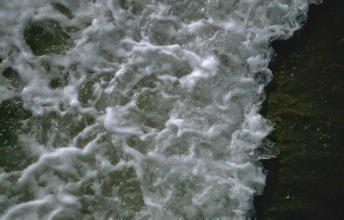 waterfall foam forest Vintage A4 Photo Print