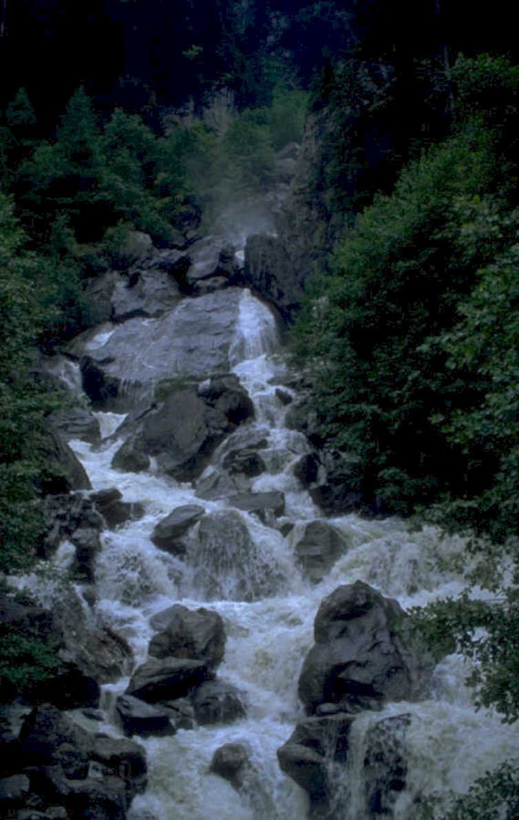 waterfall forest rocks 1980s 1990s A4 Photo Print