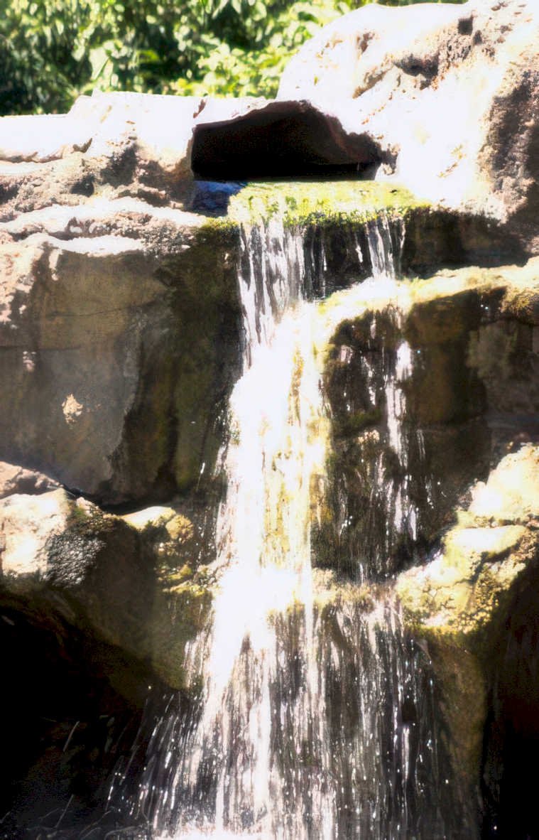 waterfall fountain stone Vintage A4 Photo Print