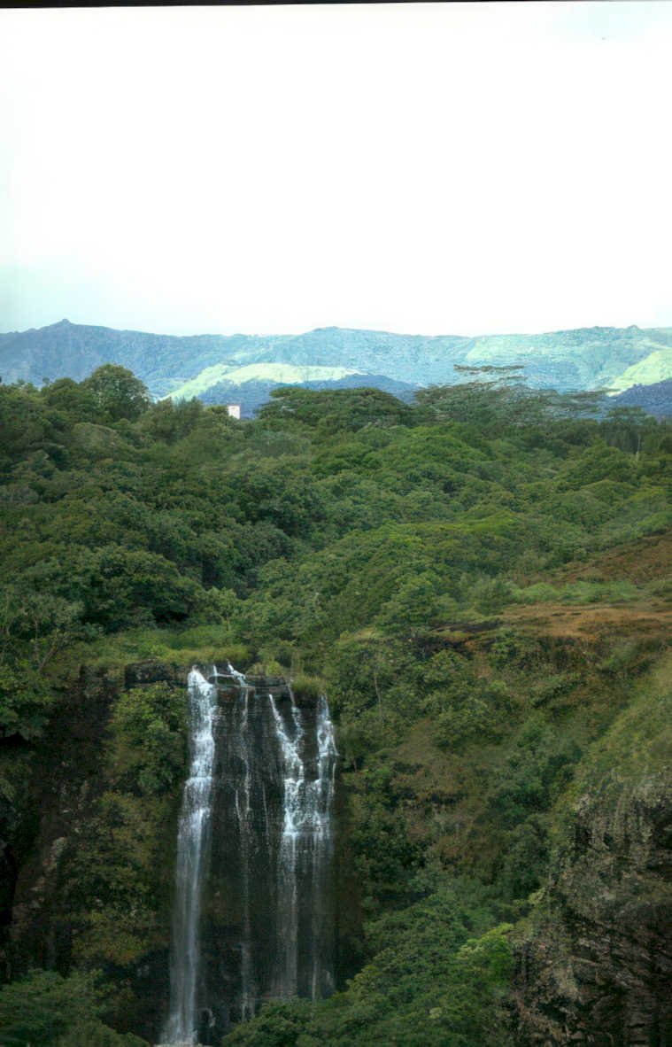 waterfall hawaii landscape 2 Vintage A4 Photo Print