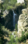 waterfall high sierra Vintage A4 Photo Print