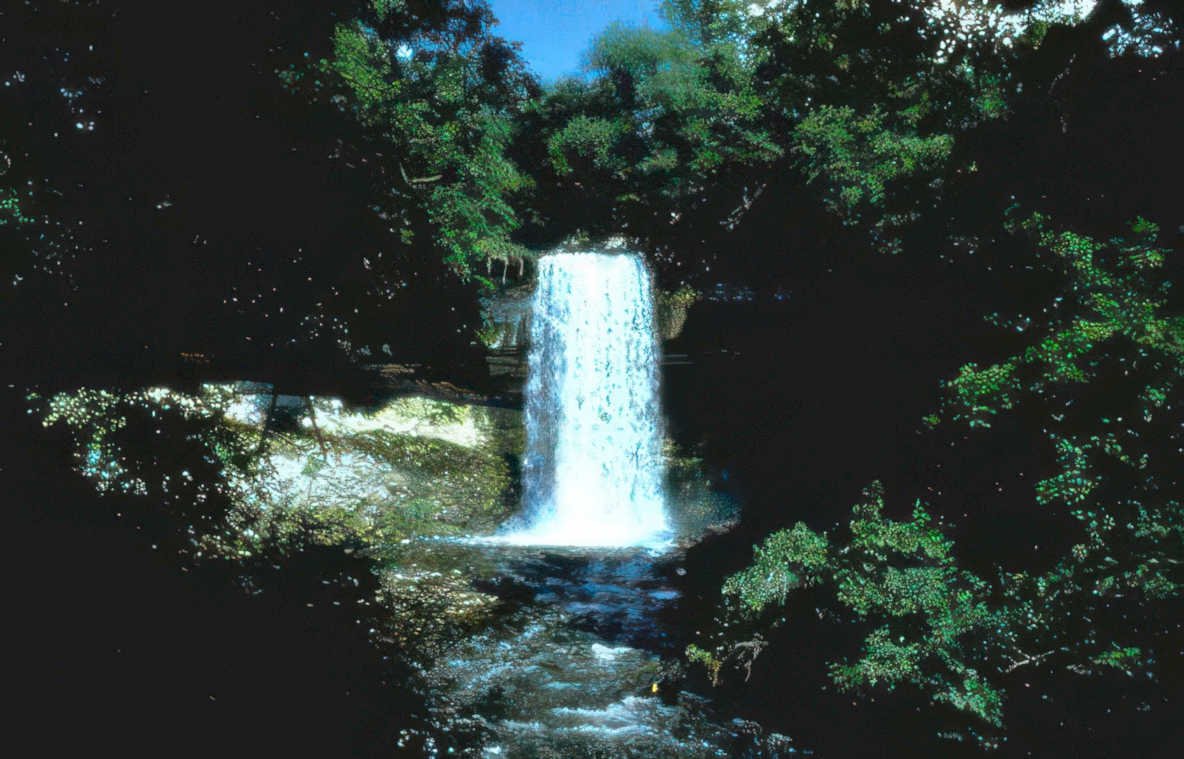 waterfall landscape stream Vintage A4 Photo Print