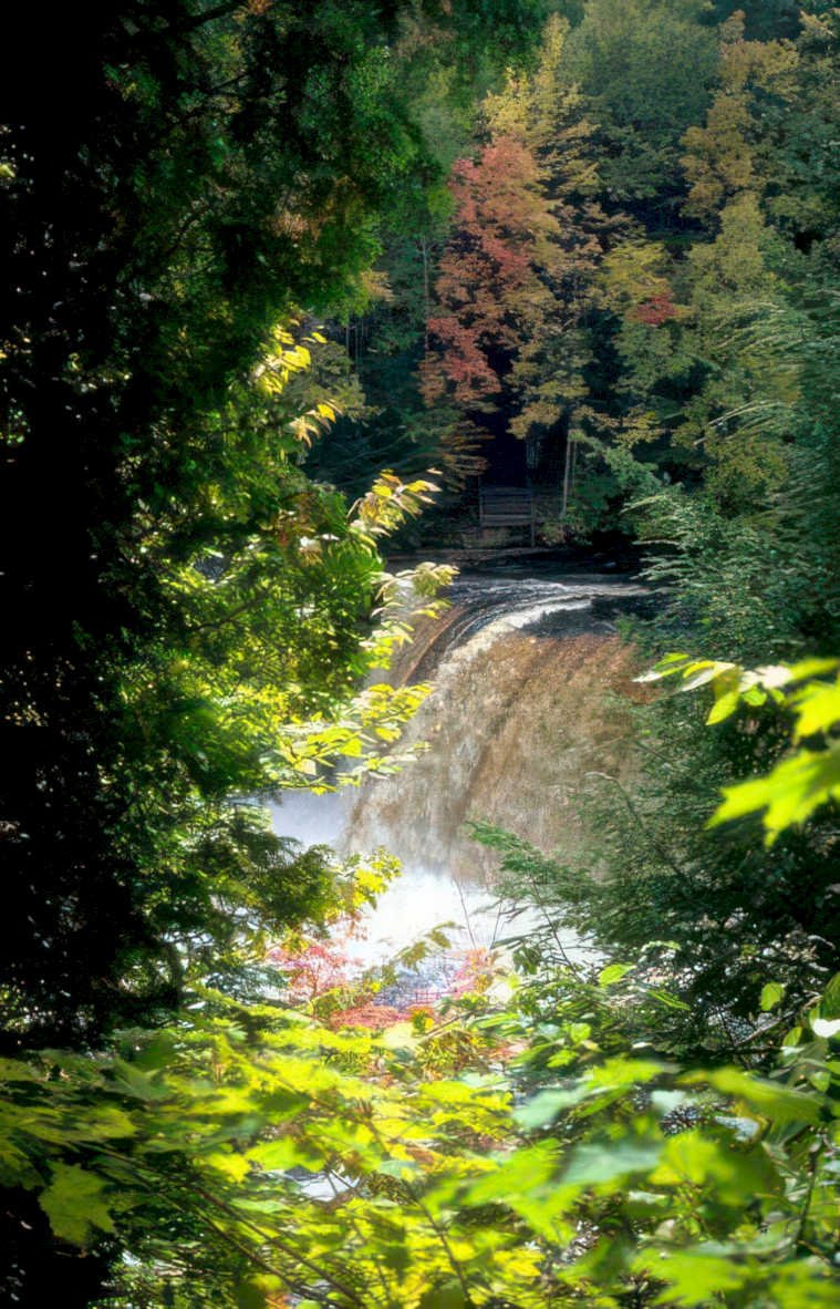 waterfall minnehaha autumn 1 Vintage A4 Photo Print