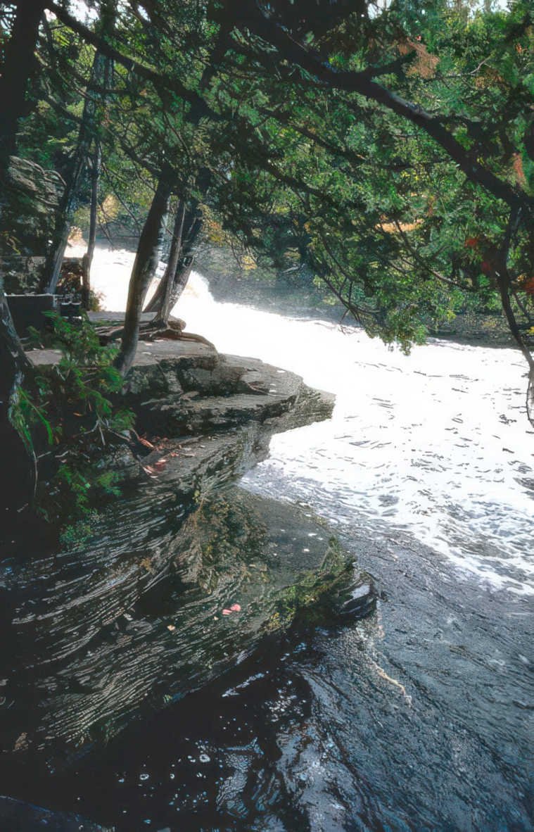 waterfall minnehaha falls 2 Vintage A4 Photo Print