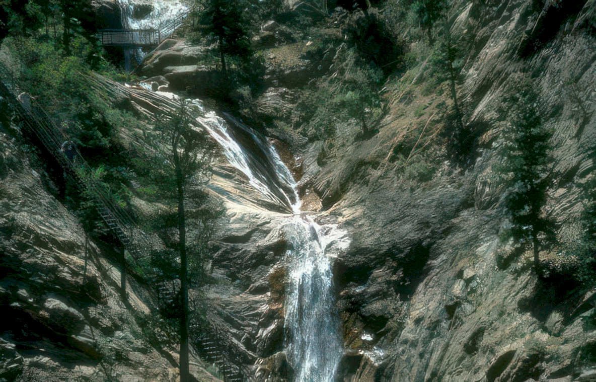 waterfall pine creek Vintage A4 Photo Print
