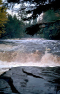 waterfall rapids autumn Vintage A4 Photo Print