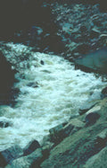 waterfall river mountains Vintage A4 Photo Print