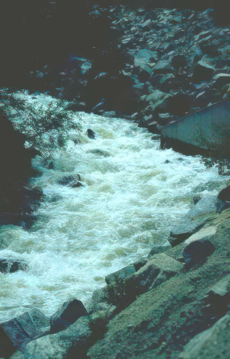 waterfall river mountains Vintage A4 Photo Print