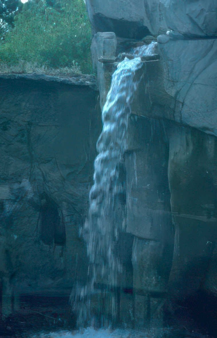 waterfall rock concrete Vintage A4 Photo Print
