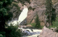 waterfall rock mountain Vintage A4 Photo Print