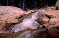 waterfall rocks yosemite Vintage A4 Photo Print