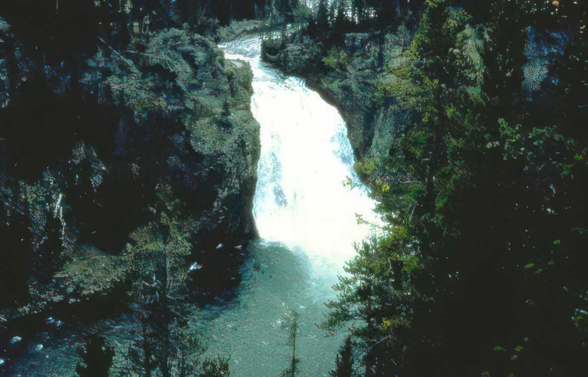 waterfall silver falls Vintage A4 Photo Print