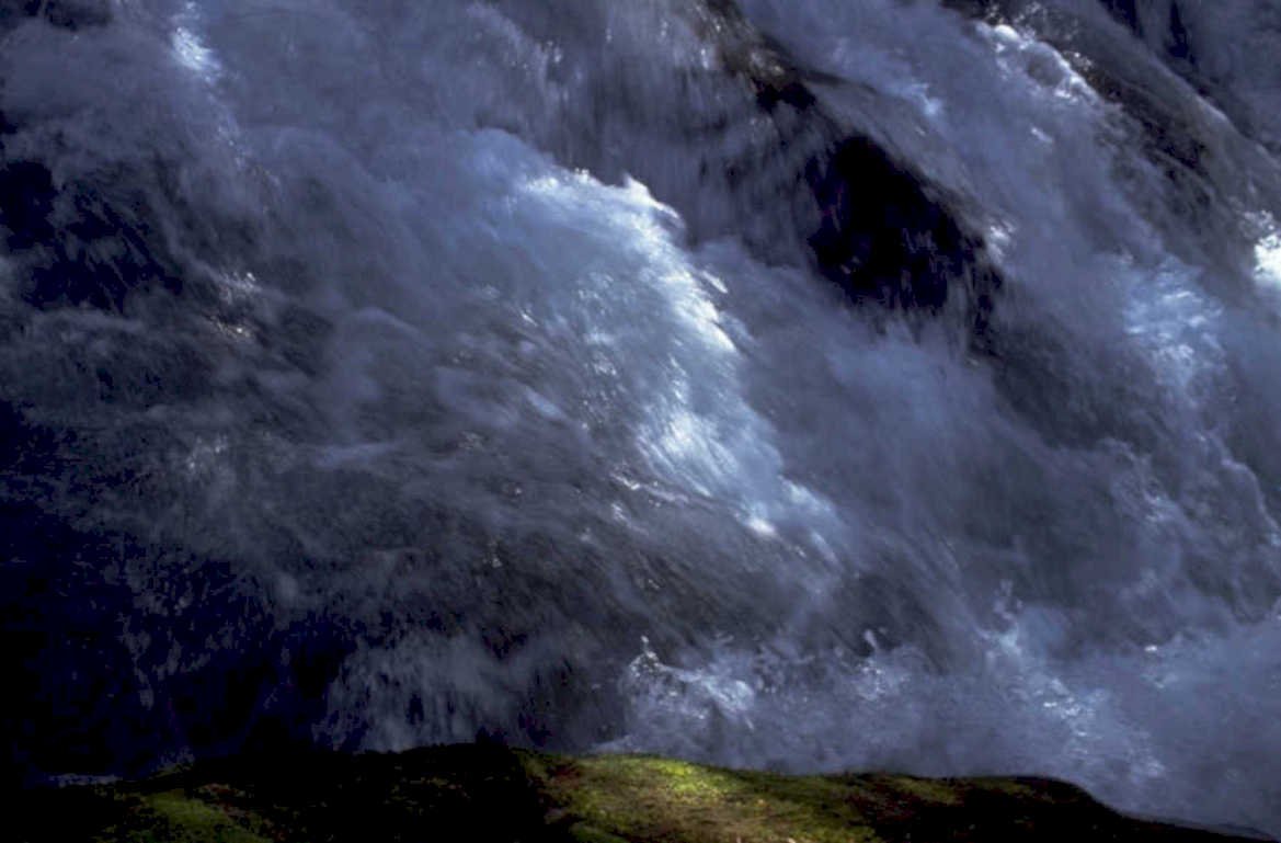 waterfall storm rocks 1980s 1990s A4 Photo Print